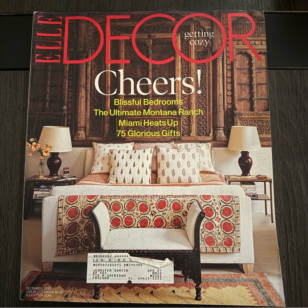 Elle Decor Magazine December 2005